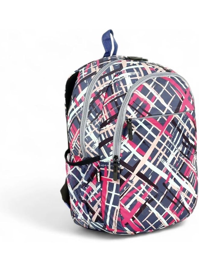 Force Backpack Unisex - scribble pattern Blue - Image 4